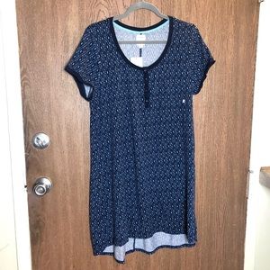 Lucky Brand Diamond Pattern T Shirt Dress